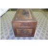 Image 16 : Carved Wooden Chest w/ Asian Ship Design & Metal Clasp 41" x 20" x 22" Ht