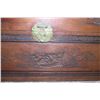 Image 4 : Carved Wooden Chest w/ Asian Ship Design & Metal Clasp 41" x 20" x 22" Ht