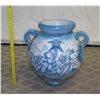 Image 1 : Very Large Ceramic 'Fonte Buona' White Blue Vessel w/ Handles14" Dia (Top), 26" High