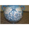 Image 3 : Very Large Ceramic 'Fonte Buona' White Blue Vessel w/ Handles14" Dia (Top), 26" High