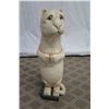 Image 2 : Tall Carved Painted Wood Cat Figure, Approx. 56" Tall