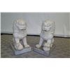 Image 10 : Qty 2 Guardian Foo Dog Statues 20" x 14" x 27" Tall