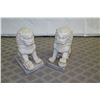 Image 2 : Qty 2 Guardian Foo Dog Statues 20" x 14" x 27" Tall
