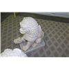 Image 8 : Qty 2 Guardian Foo Dog Statues 20" x 14" x 27" Tall