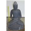 Image 1 : Seated Buddha Statue, Solid Stone, 28" Base Dia., 42" Tall (Very Heavy)