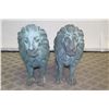 Image 12 : Pair of Lions, Metal Cast w/ Patina, Approx. 32" Tall
