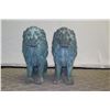 Image 20 : Pair of Lions, Metal Cast w/ Patina, Approx. 32" Tall