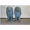 Image 21 : Pair of Lions, Metal Cast w/ Patina, Approx. 32" Tall
