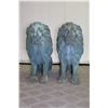 Image 22 : Pair of Lions, Metal Cast w/ Patina, Approx. 32" Tall