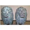 Image 25 : Pair of Lions, Metal Cast w/ Patina, Approx. 32" Tall