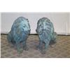 Image 2 : Pair of Lions, Metal Cast w/ Patina, Approx. 32" Tall