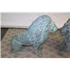 Image 8 : Pair of Lions, Metal Cast w/ Patina, Approx. 32" Tall