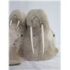 Image 10 : Porous Natural Stone Carved Walrus 8"H (synthetic tusk was repaired)