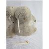 Image 11 : Porous Natural Stone Carved Walrus 8"H (synthetic tusk was repaired)
