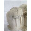 Image 14 : Porous Natural Stone Carved Walrus 8"H (synthetic tusk was repaired)