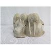 Image 2 : Porous Natural Stone Carved Walrus 8"H (synthetic tusk was repaired)