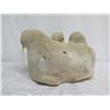 Image 3 : Porous Natural Stone Carved Walrus 8"H (synthetic tusk was repaired)