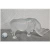 Image 1 : Lalique Frosted Rhinoceros 6" High