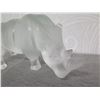Image 3 : Lalique Frosted Rhinoceros 6" High