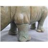 Image 13 : Glazed Clay/Ceramic Rhinoceros 6.5" High
