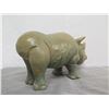 Image 4 : Glazed Clay/Ceramic Rhinoceros 6.5" High
