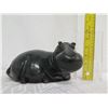 Image 15 : Dark Green Hippopotamus, Solid Natural Stone (Granite?), Signed 'S. Chatsama' 5" High