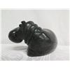 Image 3 : Dark Green Hippopotamus, Solid Natural Stone (Granite?), Signed 'S. Chatsama' 5" High