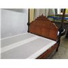 Image 14 : Custom Koa Carved King Four-Poster Bed w/ Hawaii Coat of Arms Motif  (Mattress Not Included)