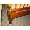 Image 21 : Custom Koa Carved King Four-Poster Bed w/ Hawaii Coat of Arms Motif  (Mattress Not Included)