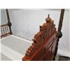 Image 34 : Custom Koa Carved King Four-Poster Bed w/ Hawaii Coat of Arms Motif  (Mattress Not Included)