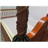 Image 37 : Custom Koa Carved King Four-Poster Bed w/ Hawaii Coat of Arms Motif  (Mattress Not Included)