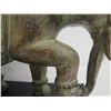 Image 17 : Saddled Elephant on Platform, 18" H, Resin or Composite Material (small piece broke off back piece)