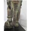 Image 22 : Saddled Elephant on Platform, 18" H, Resin or Composite Material (small piece broke off back piece)