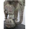 Image 23 : Saddled Elephant on Platform, 18" H, Resin or Composite Material (small piece broke off back piece)