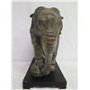 Image 2 : Saddled Elephant on Platform, 18" H, Resin or Composite Material (small piece broke off back piece)