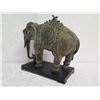 Image 4 : Saddled Elephant on Platform, 18" H, Resin or Composite Material (small piece broke off back piece)