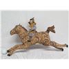 Image 1 : Clay Horse & Costumed Rider (front leg broken off--see photos)