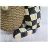 Image 12 : MacKenzie-Childs Tall Checkered Rabbit w/ Basket 16" Tall