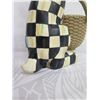Image 14 : MacKenzie-Childs Tall Checkered Rabbit w/ Basket 16" Tall