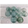 Image 1 : Qty 10 Small Japanese Glass Fishing Floats Approx. 3-5" Diameter