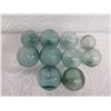 Image 2 : Qty 10 Small Japanese Glass Fishing Floats Approx. 3-5" Diameter