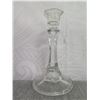 Image 10 : Qty 2 Glass Candelabra & Matching Single-Candle Holder 6" High