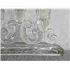 Image 12 : Qty 2 Glass Candelabra & Matching Single-Candle Holder 6" High