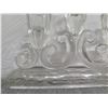 Image 13 : Qty 2 Glass Candelabra & Matching Single-Candle Holder 6" High