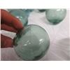Image 13 : Qty 8 Vintage Small Japanese Glass Fishing Floats Approx. 3-5" Diameter