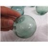 Image 14 : Qty 8 Vintage Small Japanese Glass Fishing Floats Approx. 3-5" Diameter