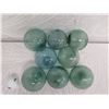 Image 2 : Qty 8 Vintage Small Japanese Glass Fishing Floats Approx. 3-5" Diameter