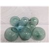 Image 3 : Qty 8 Vintage Small Japanese Glass Fishing Floats Approx. 3-5" Diameter