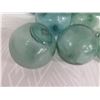 Image 8 : Qty 8 Vintage Small Japanese Glass Fishing Floats Approx. 3-5" Diameter