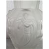 Image 10 : Frosted Crystal Vase w/ Raised Greco-Roman Motif 9.5" High